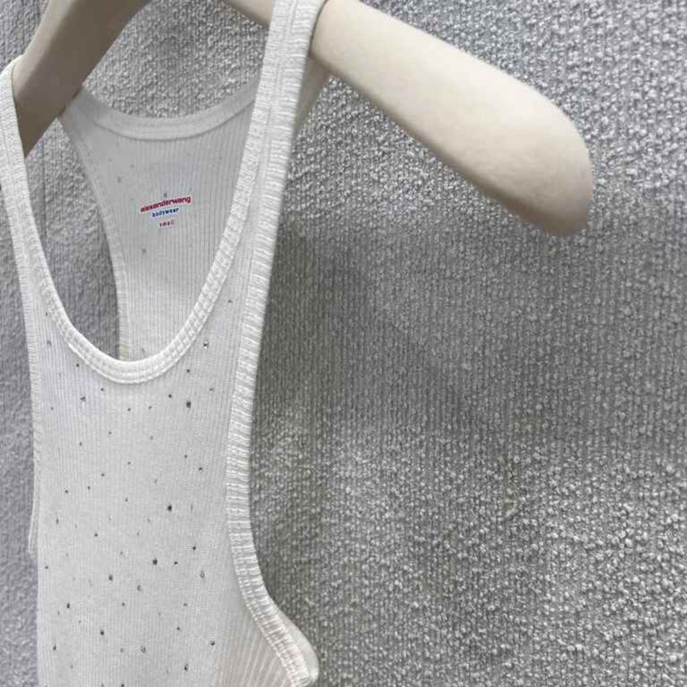 White Ribbed Tank Top - Picture 7 of 8
